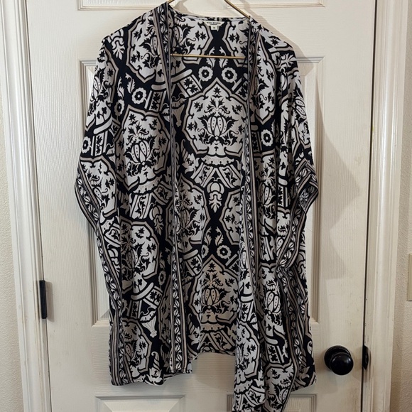 Max Studio Tops - Max Studio Monochrome Patterned Kimono